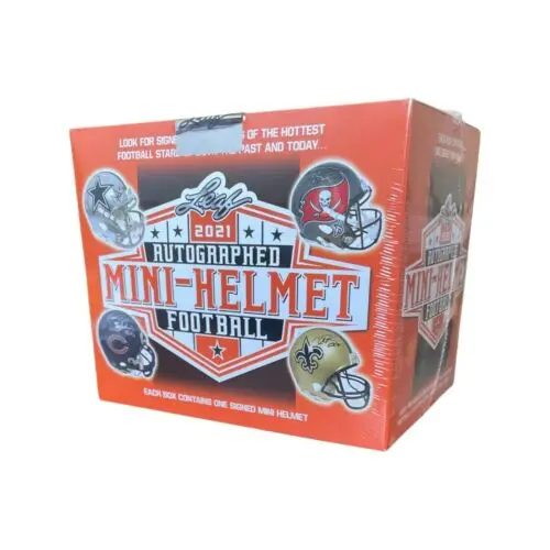 2021 Leaf Autographed Mini Helmet Football Box 1