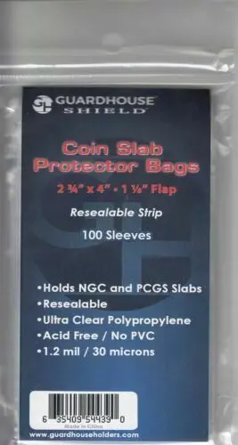 Resealable Coin Slab Protector Bags For Ngc And Pcgs Sleeves 1