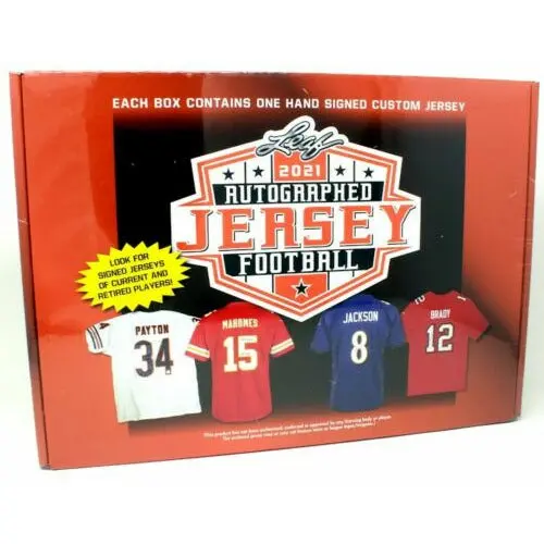2021 Leaf Autographed Football Jersey Edition Box 1