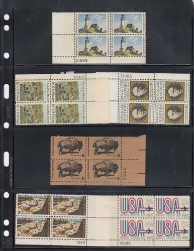 Lighthouse Vario Pages 4S 4 Rows Stamps Sheets Black 1