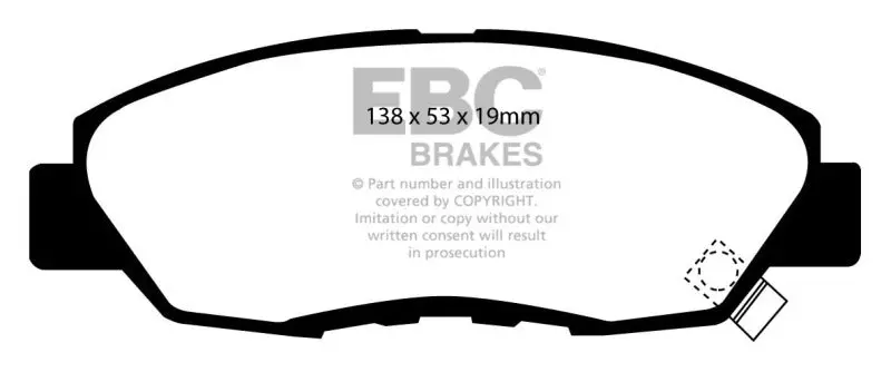 Ebc Greenstuff Ceramic Brake Pads For 1997 Acura Cl 2.2L – Front Axle 1