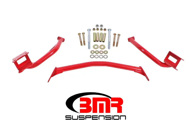 Bmr Tubular Upper Torque Box Reinforcement Plates For 1979–2004 Fox-Body Mustangs – Red Finish 1