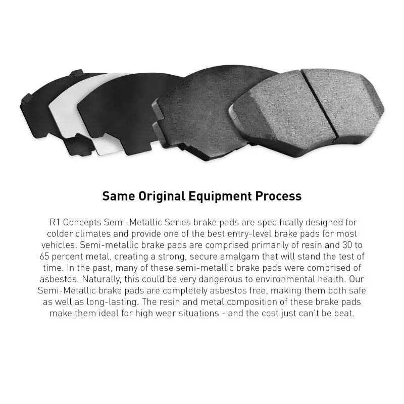 R1 Semi-Metallic Front Brake Pads For 1998–2010 Dodge Atos (Mexican Market Model) 1