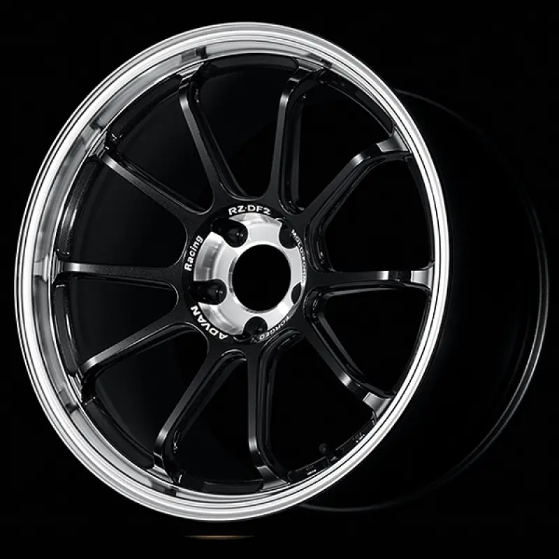 Advan Rz-Df2 19X9.5 / +25 Offset / 5-112 / 66.5Mm Bore / Diamond Cut & Racing Titanium Black 1