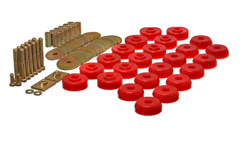 Energy Suspension Body Mount Kit – Chevrolet Bel Air, Biscayne, Caprice, Impala & El Camino (1959–1964), Red 1