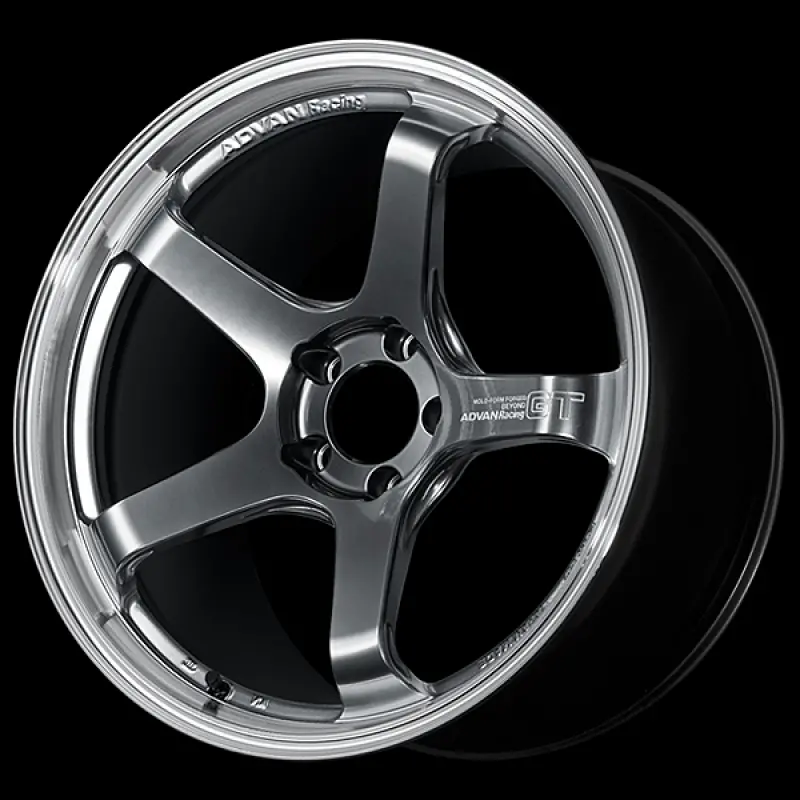 Advan Gt Beyond Forged Alloy Wheel – 17X7.5 Inches, +38Mm Offset, 4X100 Bolt Pattern, 38Mm Bore, Hyper Platinum Black Finish 1