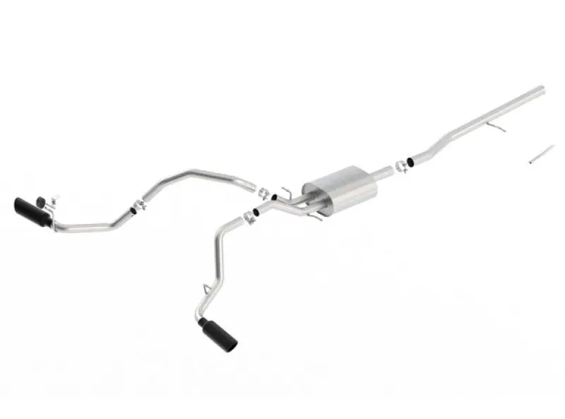 Borla Atak Cat-Back Exhaust System – Black Chrome Tips, Fit For 2014–2016 Chevrolet Silverado 1500 With 5.3L V8 1
