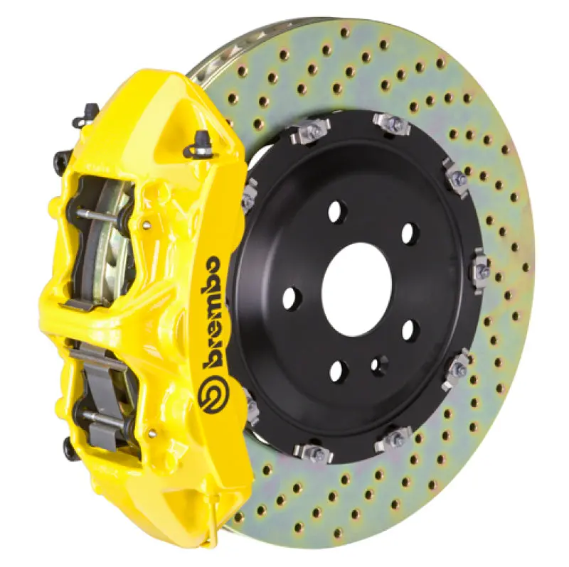 Brembo 15-18 M3 (Cc Brake Equipped) Front Gt Bbk 6 Piston Cast 380X34 2Pc Rotor Drilled- Yellow 1