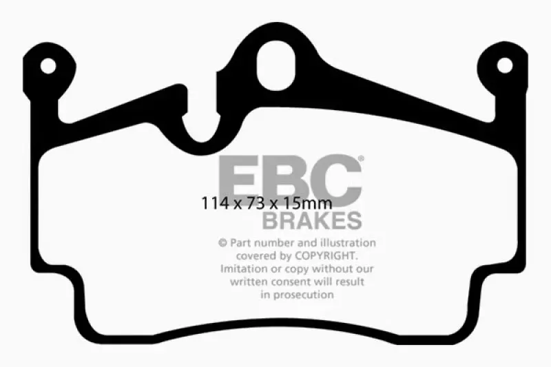 Ebc Bluestuff Rear Brake Pads For 2009–2012 Porsche Boxster (2.9L) – Compatible With Cast Iron Rotors Only 1
