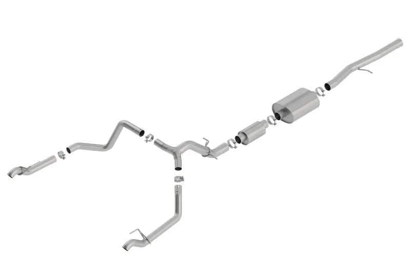 Borla S-Type Cat-Back Exhaust System For 2019 Chevrolet Silverado & Gmc Sierra 1500 With 6.2L Engine – Factory-Style Tips 1