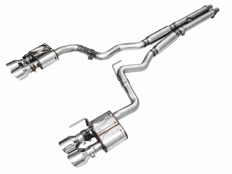 Awe Switchpath Cat-Back Exhaust System For 2024 Ford Mustang Gt Fastback (S650 Rwd) With Quad Chrome-Silver Tips 1
