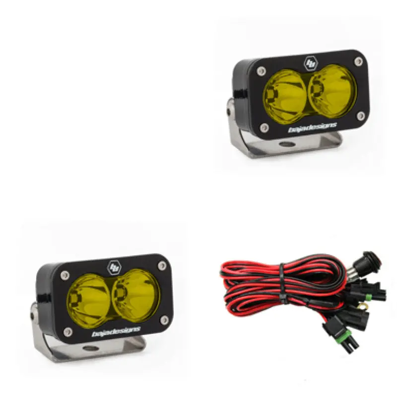 Baja Designs S2 Pro Led Light Pods – Amber Lens, Work/Scene Beam Pattern (Pair) 1