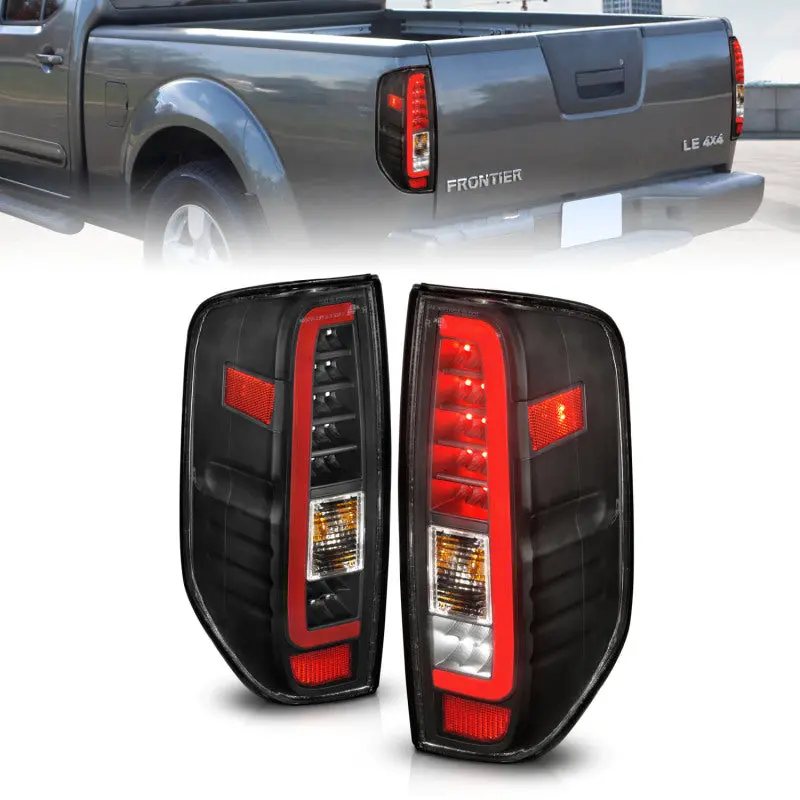 Anzo Led Taillight Assembly For 2005–2021 Nissan Frontier — Black Housing With Clear Lens 1
