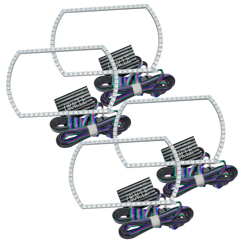 Oracle Lighting Colorshift Halo Kit For 2007–2013 Chevy Silverado – Square-Style Led Rings (Controller Not Included) 1
