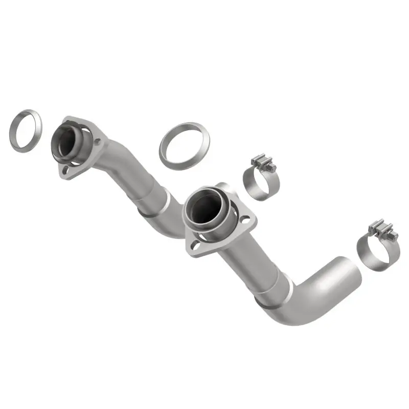 Magnaflow Two-Piece Front Exhaust Pipe Kit For 1966–1972 Chevy C10 Pickup With V8 – Includes 2" Tubing, Clamps, And Inlet Flanges 1