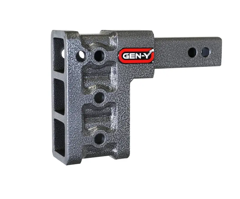 Gen-Y Mega Duty Adjustable Drop Hitch Shank – 2" Receiver, 5" Drop, 1500Lb Tongue Weight Rating 1