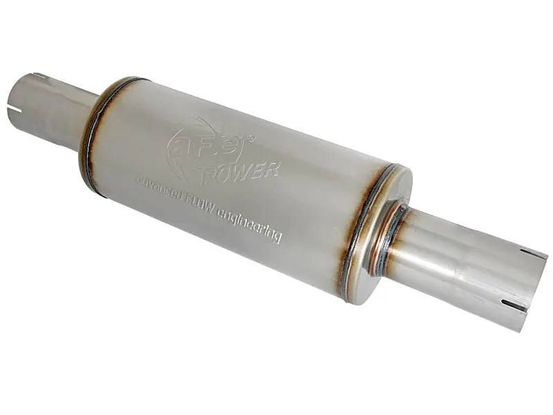 Afe Atlas Round Body Muffler – 3.5" Id, 7" Diameter, 16" Length 1