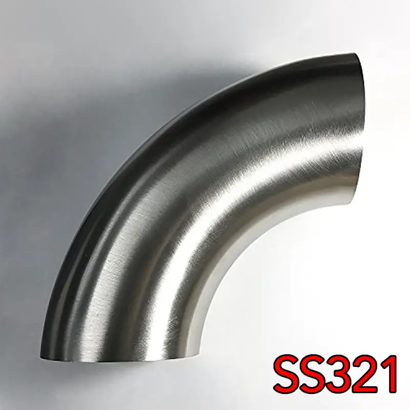 Stainless Bros 2-Inch Ss321 Mandrel-Bent 90° Elbow (1.5D Radius, 16Ga/.065" Wall, No Legs) 1