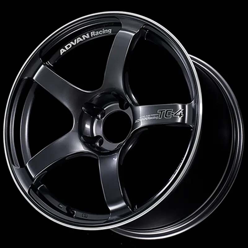 Advan Tc4 Forged Alloy Wheels – 18X7.5", +48Mm Offset, 5X112 Pcd, 66.5Mm Center Bore, Racing Gunmetal Finish With Machined Ring 1