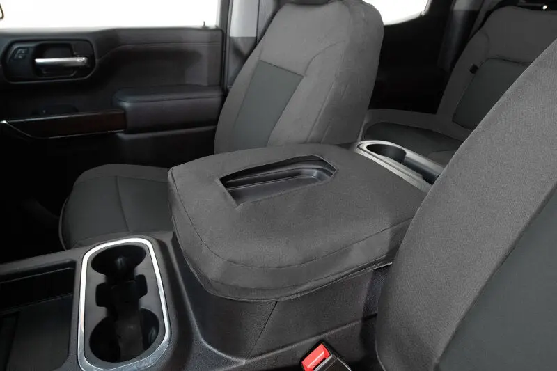 Covercraft Precisionfit Front Row Seat Covers For 2018–2024 Chevrolet Equinox & Gmc Terrain – Silver/Charcoal Endura Fabric 1