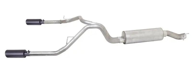 Gibson 11-16 Ford F-250 Super Duty Lariat 6.2L 2.5In Cat-Back Dual Split Exhaust - Black Elite 1