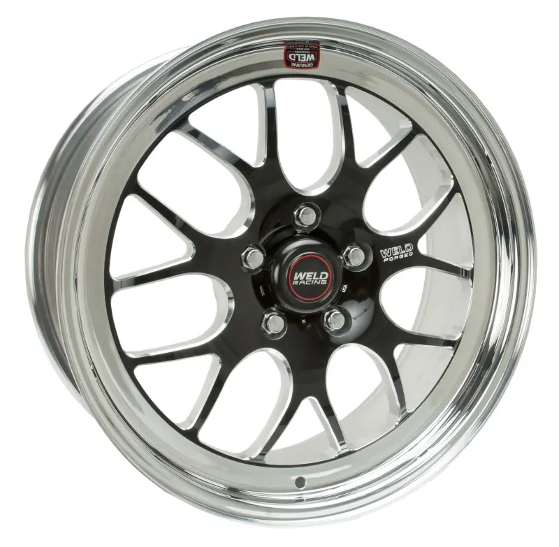 Weld S77 18X10.5 Black Forged Wheel – 5X4.5 Bolt Pattern, 6.2In Backspace, Medium Pad Finish (Non-Beadlock) 1