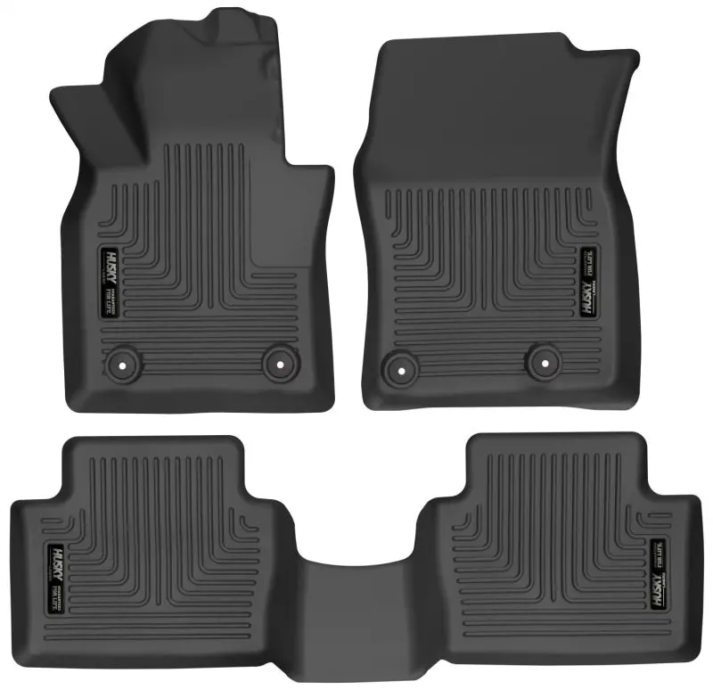 Husky Liners Weatherbeater Floor Liners – Front & Second-Row Protection For 2019–2022 Mazda 3 And 2020–2022 Cx-30 (Black) 1