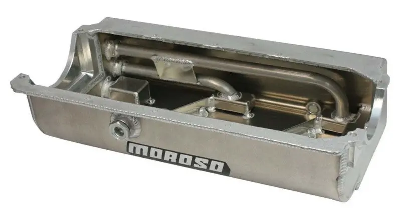 Moroso Pre-85 Chevrolet Small Block (W/Two Pick Ups) Sprint Car Dry Sump 6.5In Aluminum Oil Pan 1